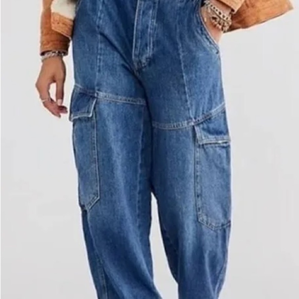 Free People We The Free All Star Cargo Pull On Jeans